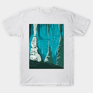 Carlsbad Caverns National Park in Guadalupe Mountains New Mexico United States WPA Poster Art Color T-Shirt